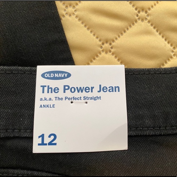 OLD NAVY Black Power Jean Straight Ankle Jean Sz12 - Picture 6 of 8